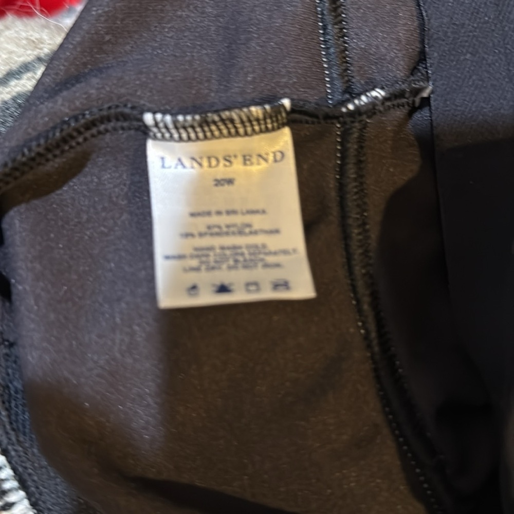 Lands' End Black and White Trim Top. Size 20W (like new) - Picture 5 of 6